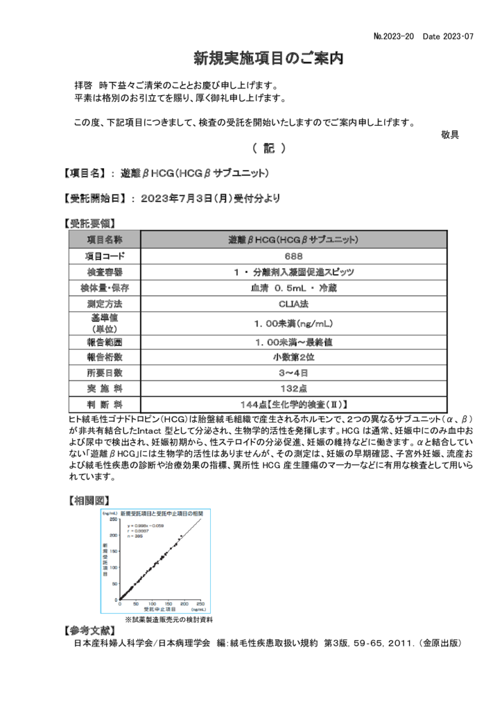 NO-20新規実施項目(遊離HCG-β)のサムネイル